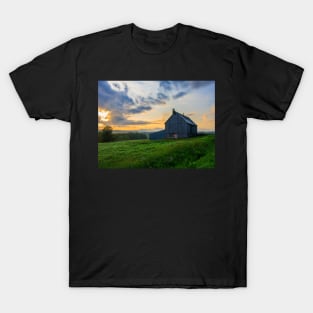 Barn and Sunset Serenade V1 T-Shirt